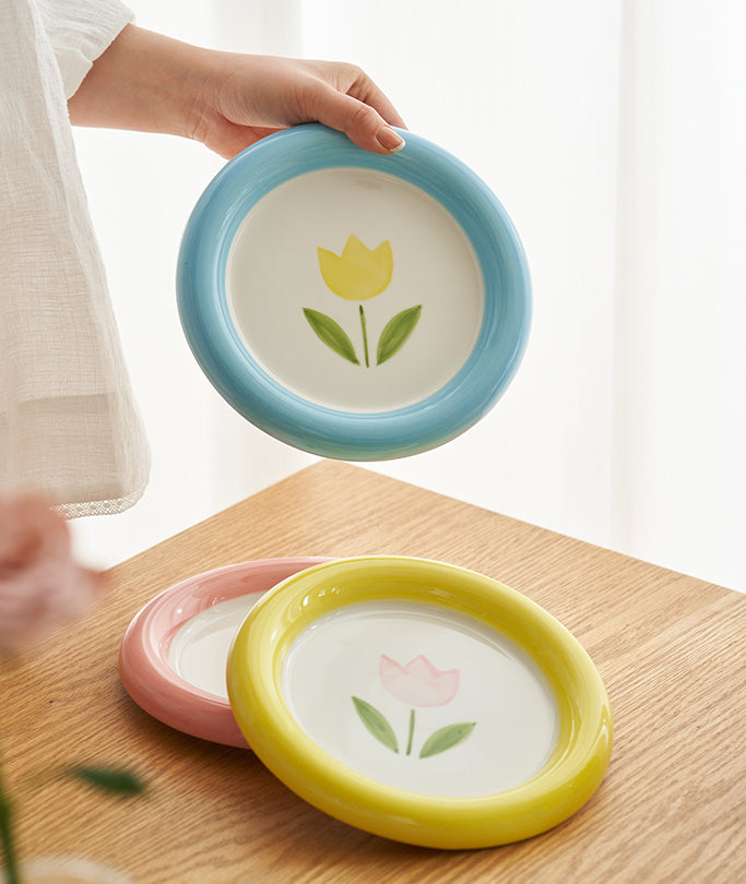 Adorable Ceramic Plates for Salad Fruits - PeauleyHome