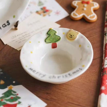 Premium Christmas Plates for Salad and Fruits