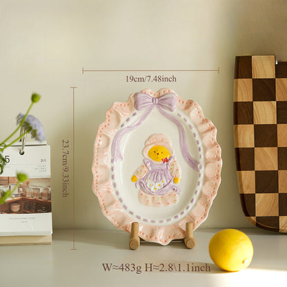 Exquisite Underglazed Ceramic Breakfast Plates