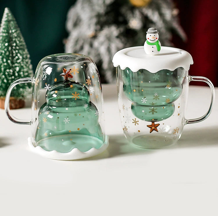 Christmas Series Original Double Walled Glass Mug