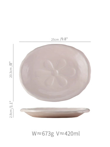 Lovely Delicate Ceramic Rice Bowls Plates Spoons