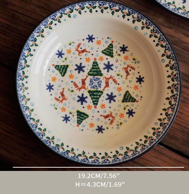 Vintage Christmas Gift Ceramic Coffee Mug Plate