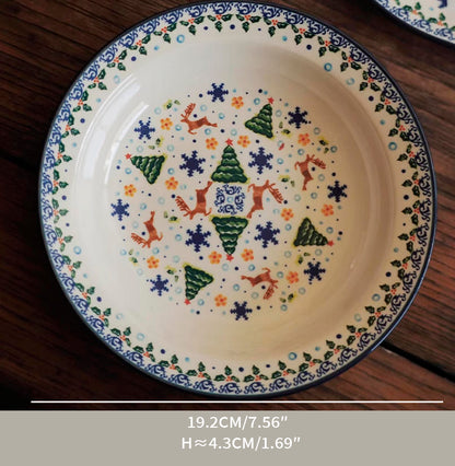 Vintage Christmas Gift Ceramic Coffee Mug Plate