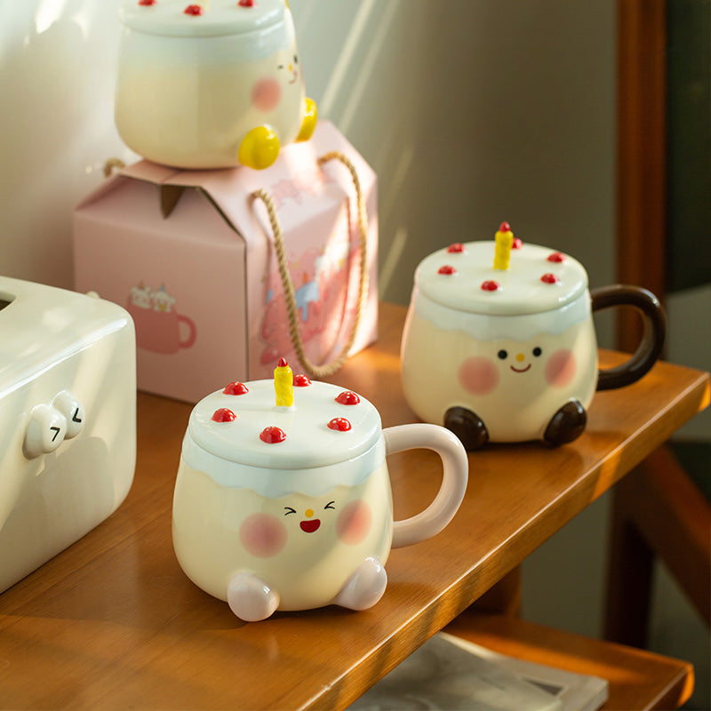 Cute Original Ceramic Mugs with Lids