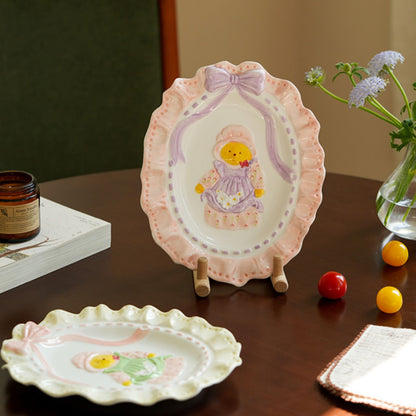 Exquisite Underglazed Ceramic Breakfast Plates