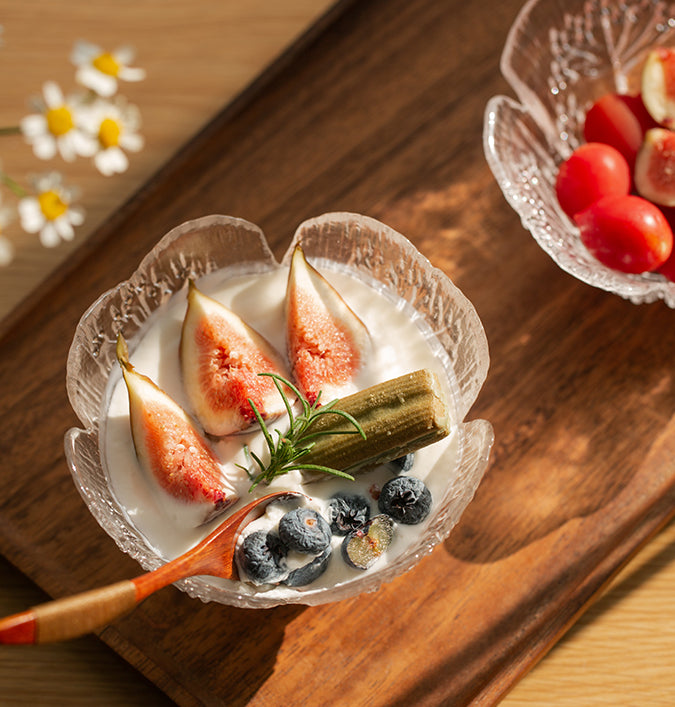 Original Embossed Glass Bowls for Salad Fruits - PeauleyHome