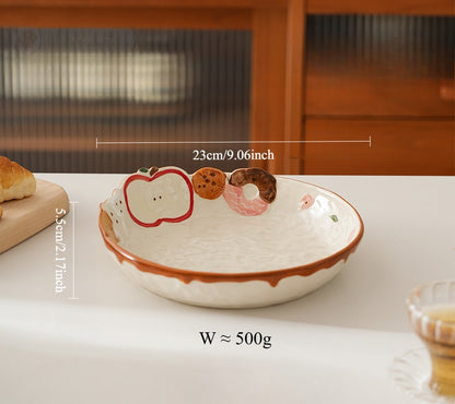 2025 New Arrival Adorable Underglazed Noodle Bowl Plate Set