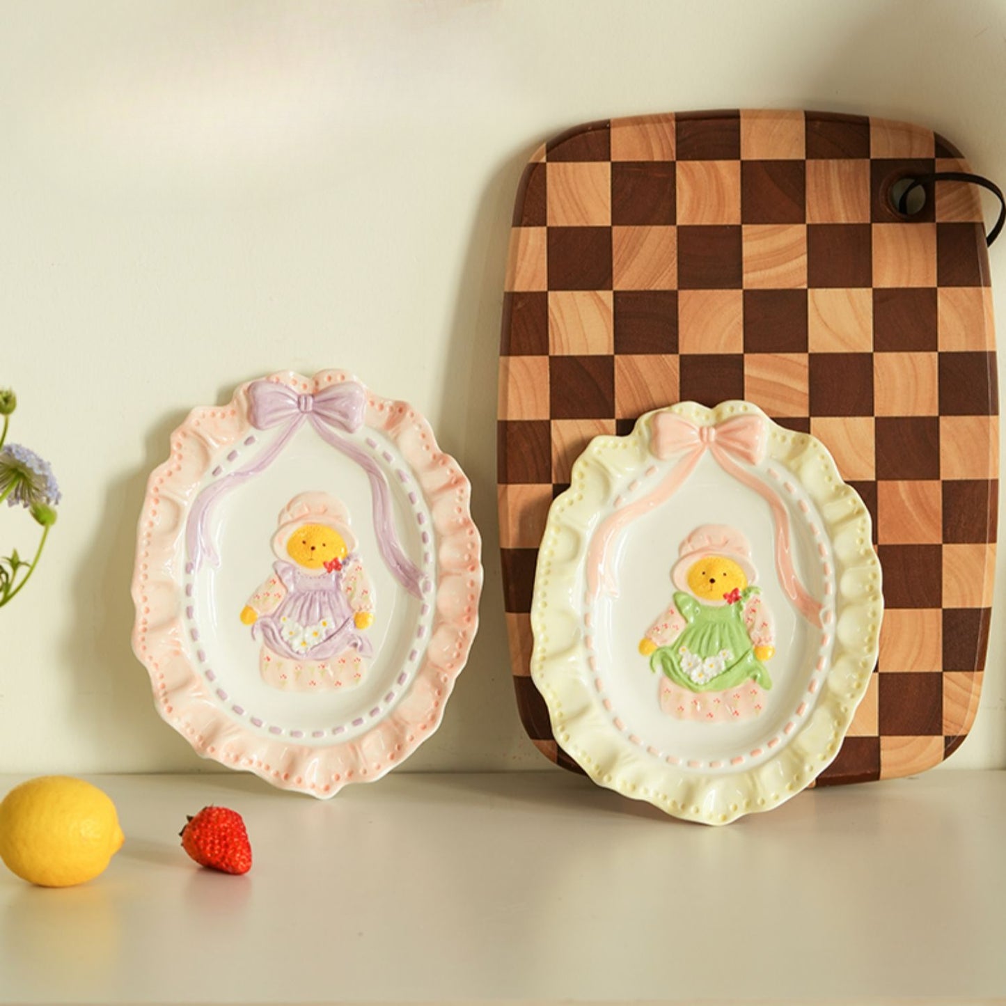 Exquisite Underglazed Ceramic Breakfast Plates