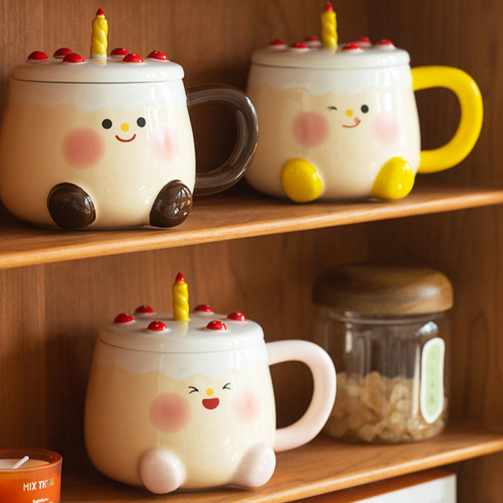 Cute Original Ceramic Mugs with Lids