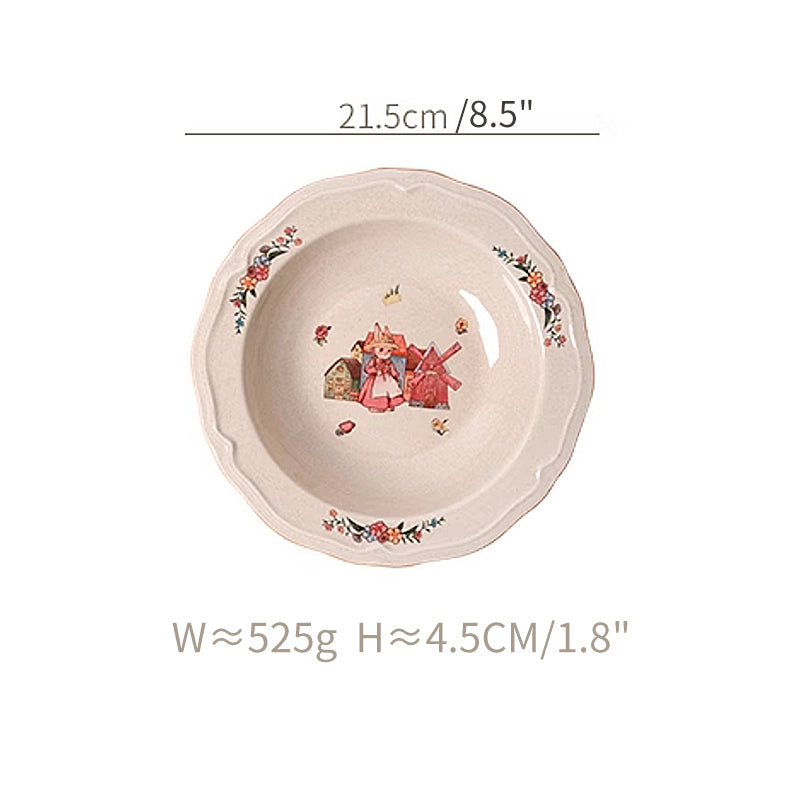 Pretty Ceramic Tablewares Bowls Plates Spoon Mug - PeauleyHome