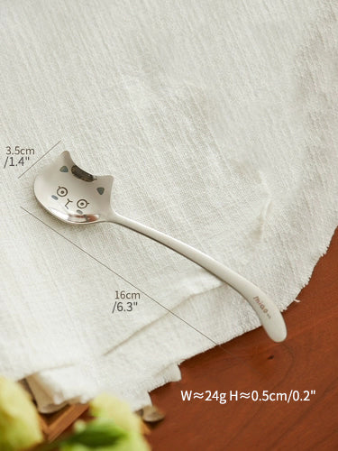 Stainless Steel Kitten Coffee Spoon - PeauleyHome