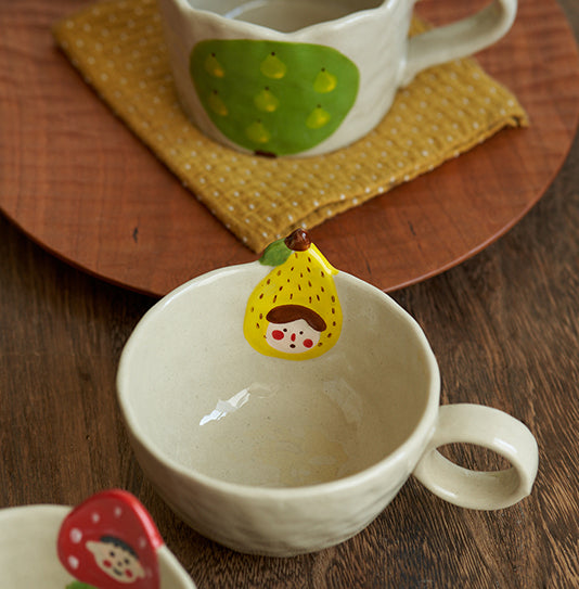 Ceramic Fruit Mug for Afternoon Tea Coffee - PeauleyHome