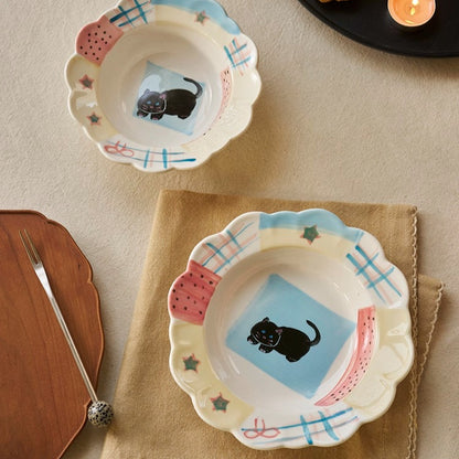 Cute Underglazed Ceramic Plates for Dessert