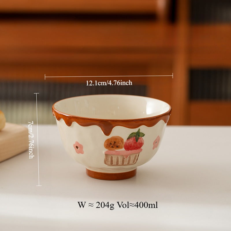 2025 New Arrival Adorable Underglazed Noodle Bowl Plate Set