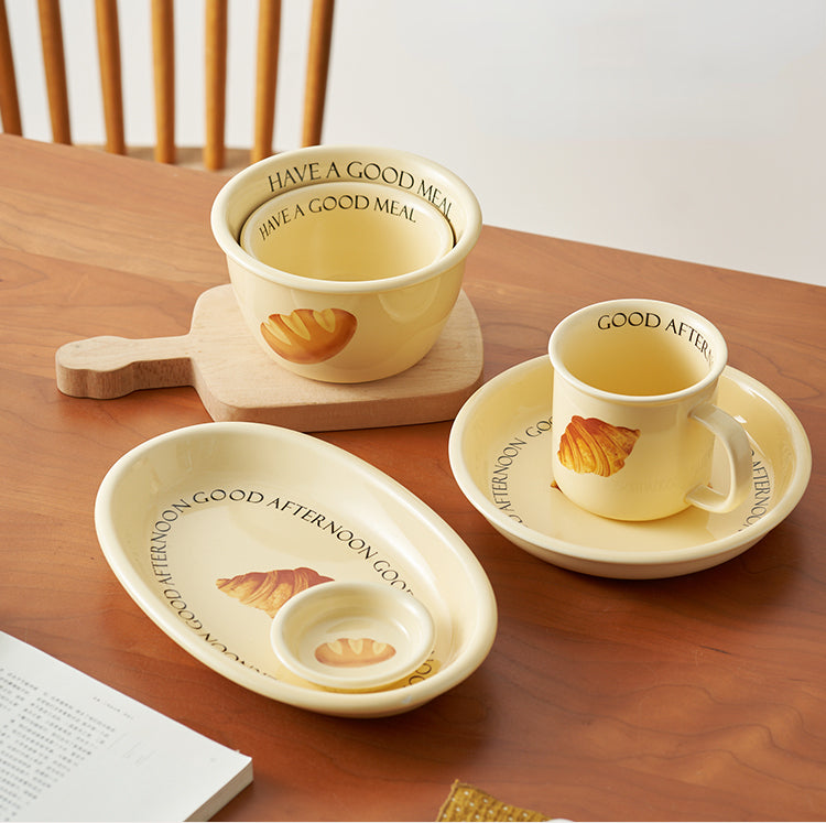 Nordic Original Ceramic Breakfast Plates Bowls Mugs Set - PeauleyHome