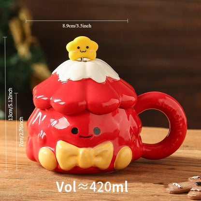 Great Christmas Gift Ceramic Mug with Lid