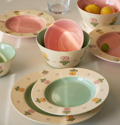 New Arrival Cute Floral Ceramic Bowls Plates - PeauleyHome