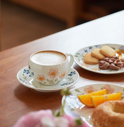 Delicate Cute Ceramic Plates Mugs for Tea Desserts - PeauleyHome