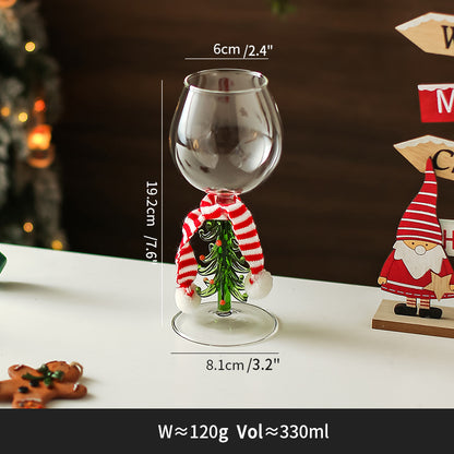 Christmas Series Glass Goblet Wineglass for Champagne