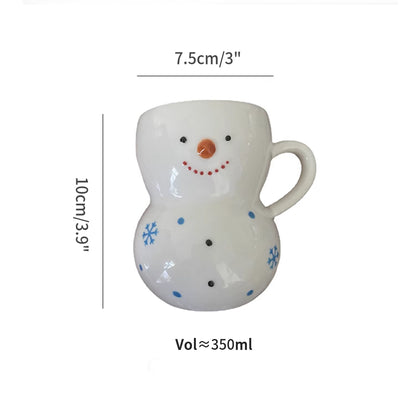 Christmas Gift Adorable Snowman Ceramic Mug