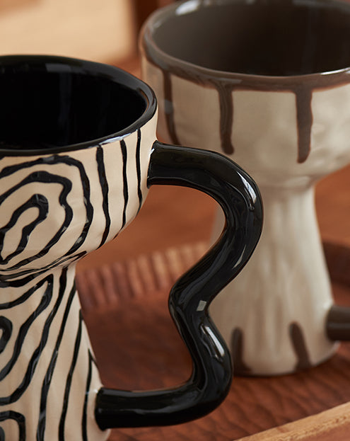 Original Handmade Irregular Ceramic Coffee Mugs goblets - PeauleyHome