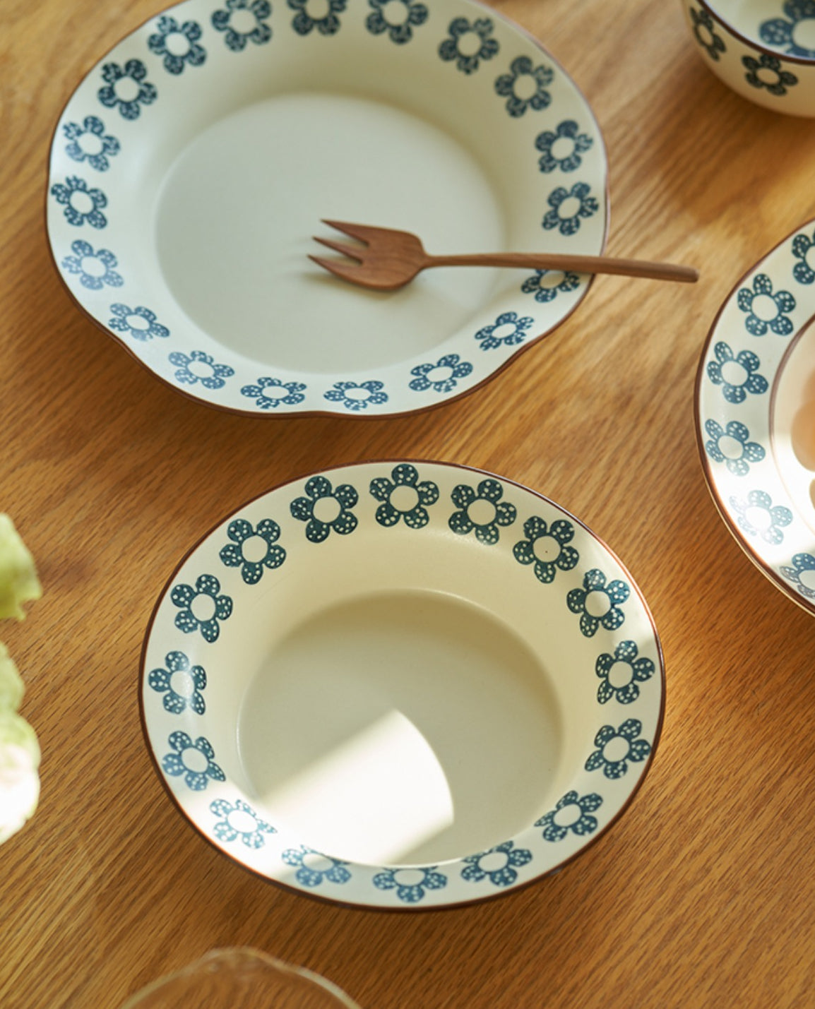 Pretty Floral Steak Plates Bowls New Arrival - PeauleyHome