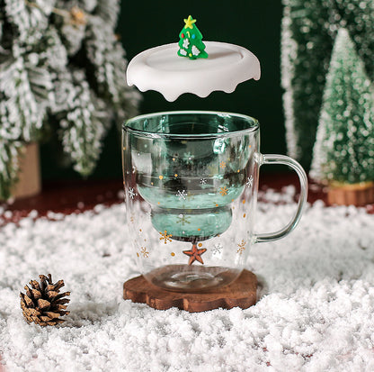 Christmas Series Original Double Walled Glass Mug