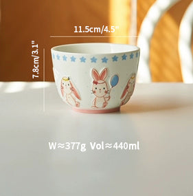 New Arrival Pretty Bunny Ceramic Bowls Plates Mugs Set - PeauleyHome