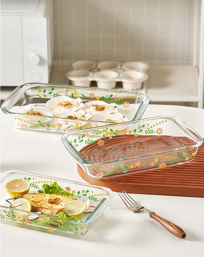 Fish Tray Rectangular Glass Plates - PeauleyHome