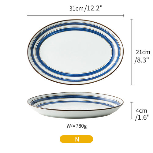 Japanese Style Original Ceramic Plates Bowls Tableware - PeauleyHome