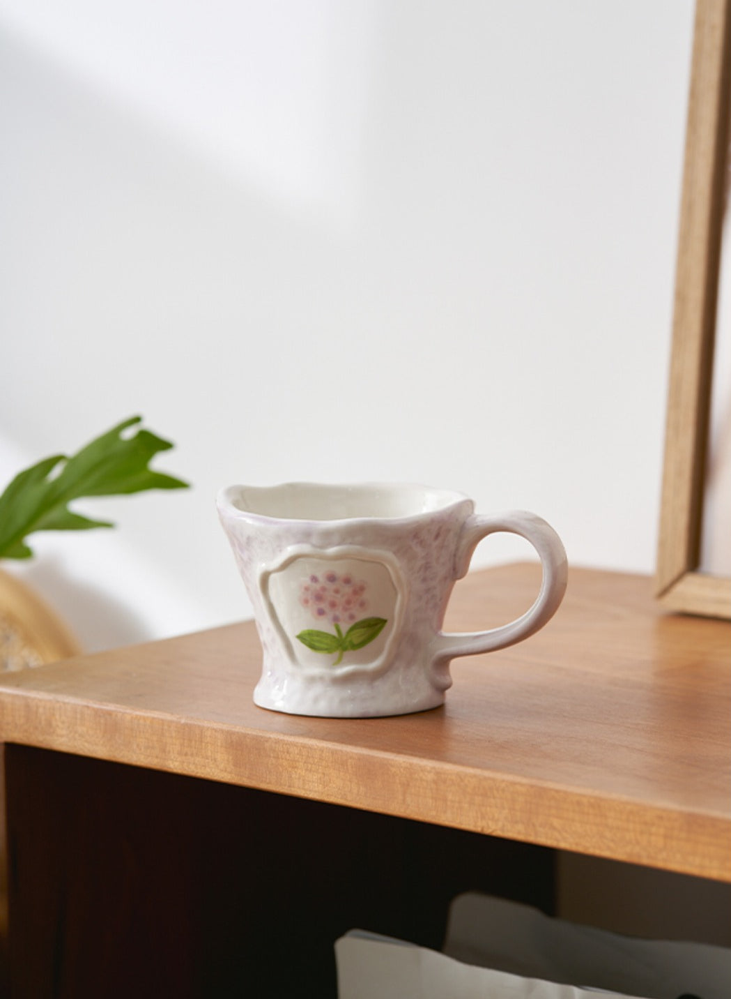 Handmade French Floral Water Cup Ceramic Coffee Mugs for Girls - PeauleyHome