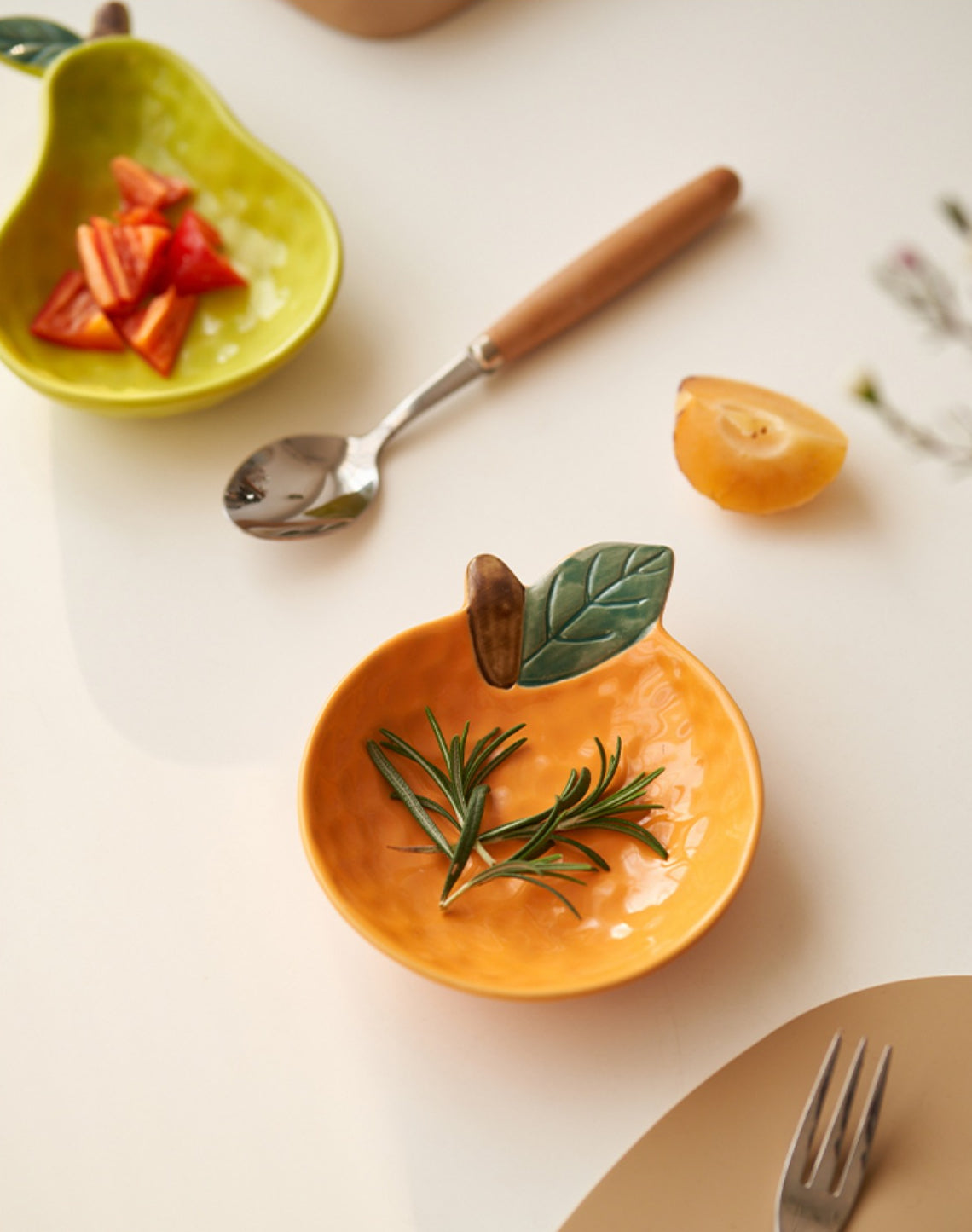 Delicate Fruit Theme Ceramic Dipping Sauces - PeauleyHome