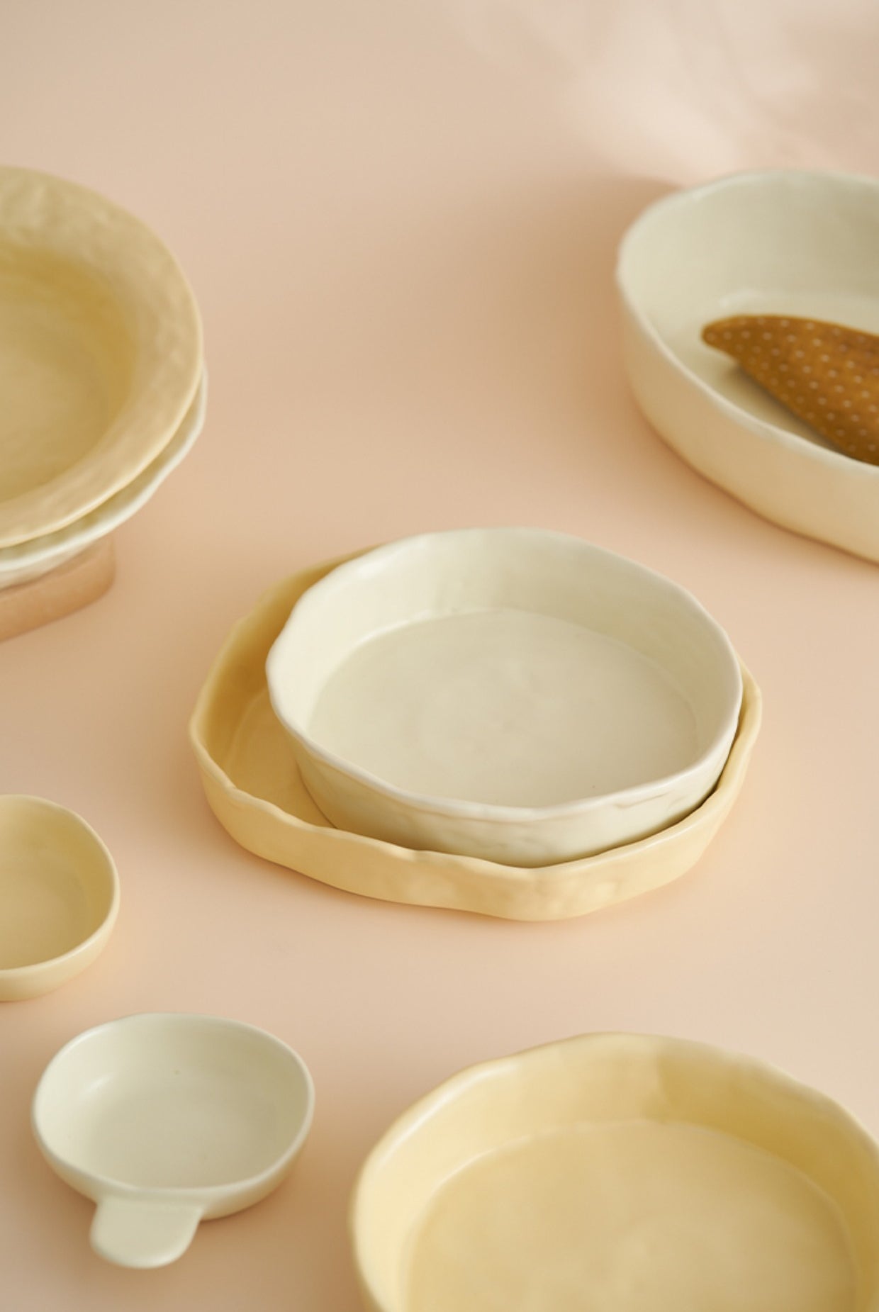 Handmade Irregular Special Ceramic Dessert Plates Bowls - PeauleyHome