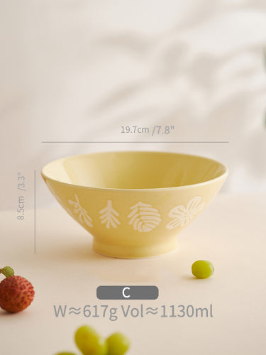 Delicate Floral Ceramic Bowls Plates New Arrival - PeauleyHome