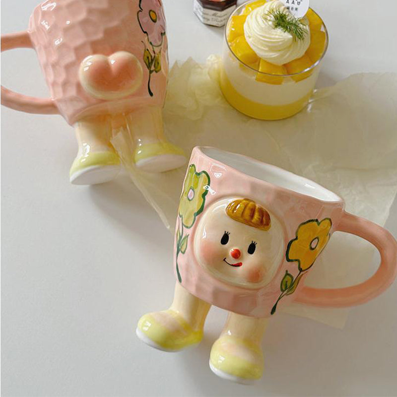 Lovely Cartoon Peach-girl Coffee Mugs Ideal Gifts - PeauleyHome