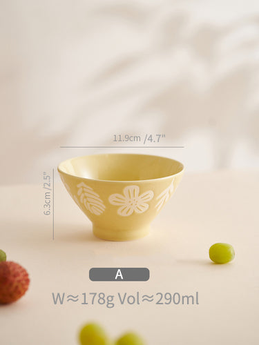 Delicate Floral Ceramic Bowls Plates New Arrival - PeauleyHome