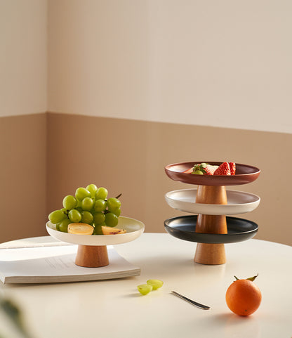 Original Modern Fruit Tray( plastic) with Wooden Support - PeauleyHome