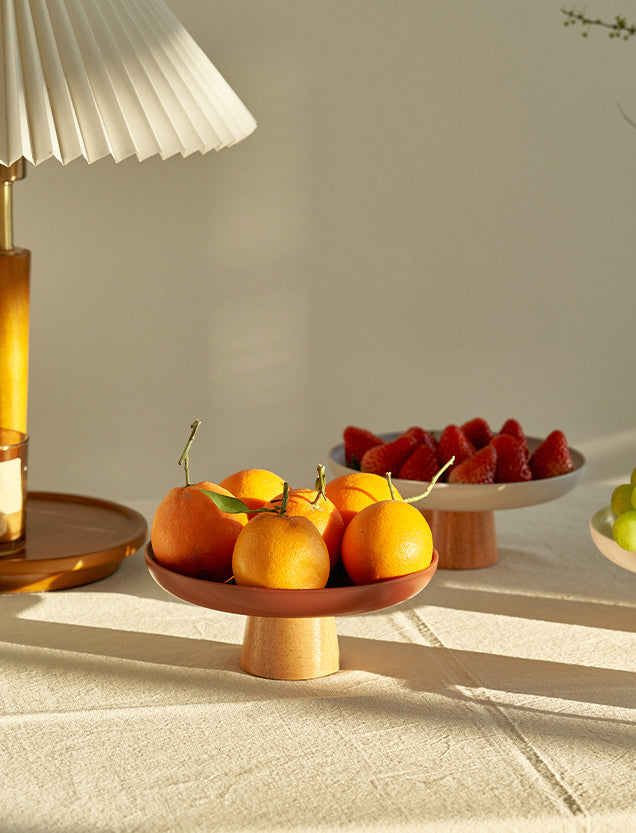 Original Modern Fruit Tray( plastic) with Wooden Support - PeauleyHome