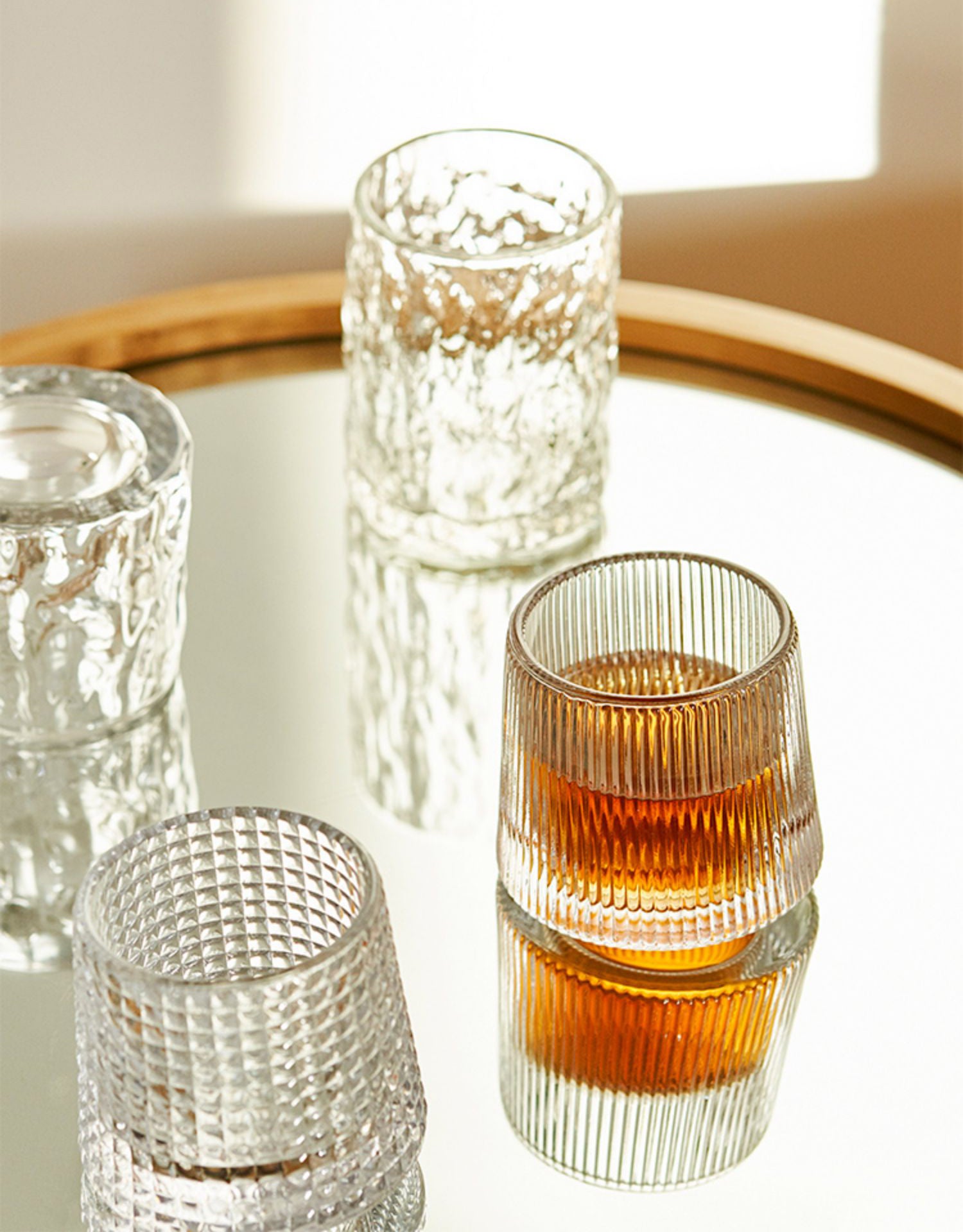 Delicate Tasteful Rotary Glass Tumblers - PeauleyHome