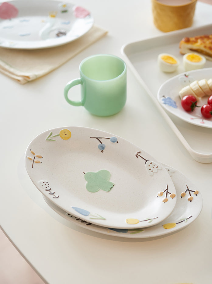 Cartoon Original Ceramic Cake Fruit Plates Large Delicate Plates - PeauleyHome