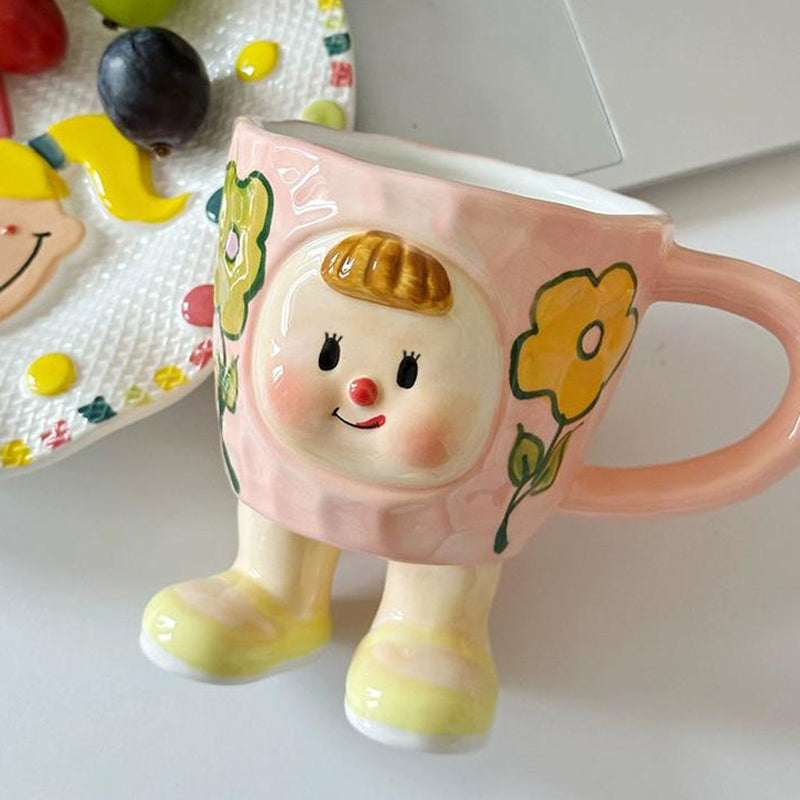 Lovely Cartoon Peach-girl Coffee Mugs Ideal Gifts - PeauleyHome