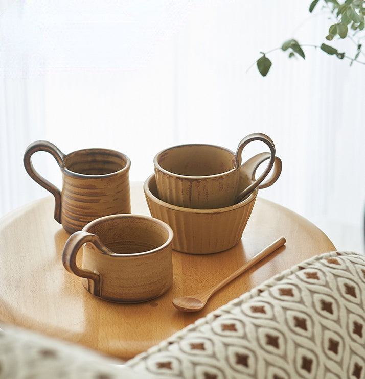 Vintage Design Sense Ceramic Mugs Cups - PeauleyHome