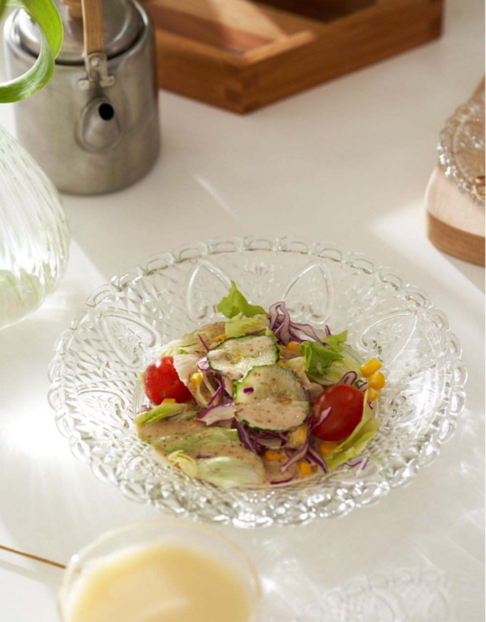 Glass Salad Plates Classy Beautiful Plates - PeauleyHome