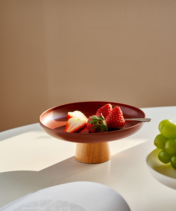 Original Modern Fruit Tray( plastic) with Wooden Support - PeauleyHome