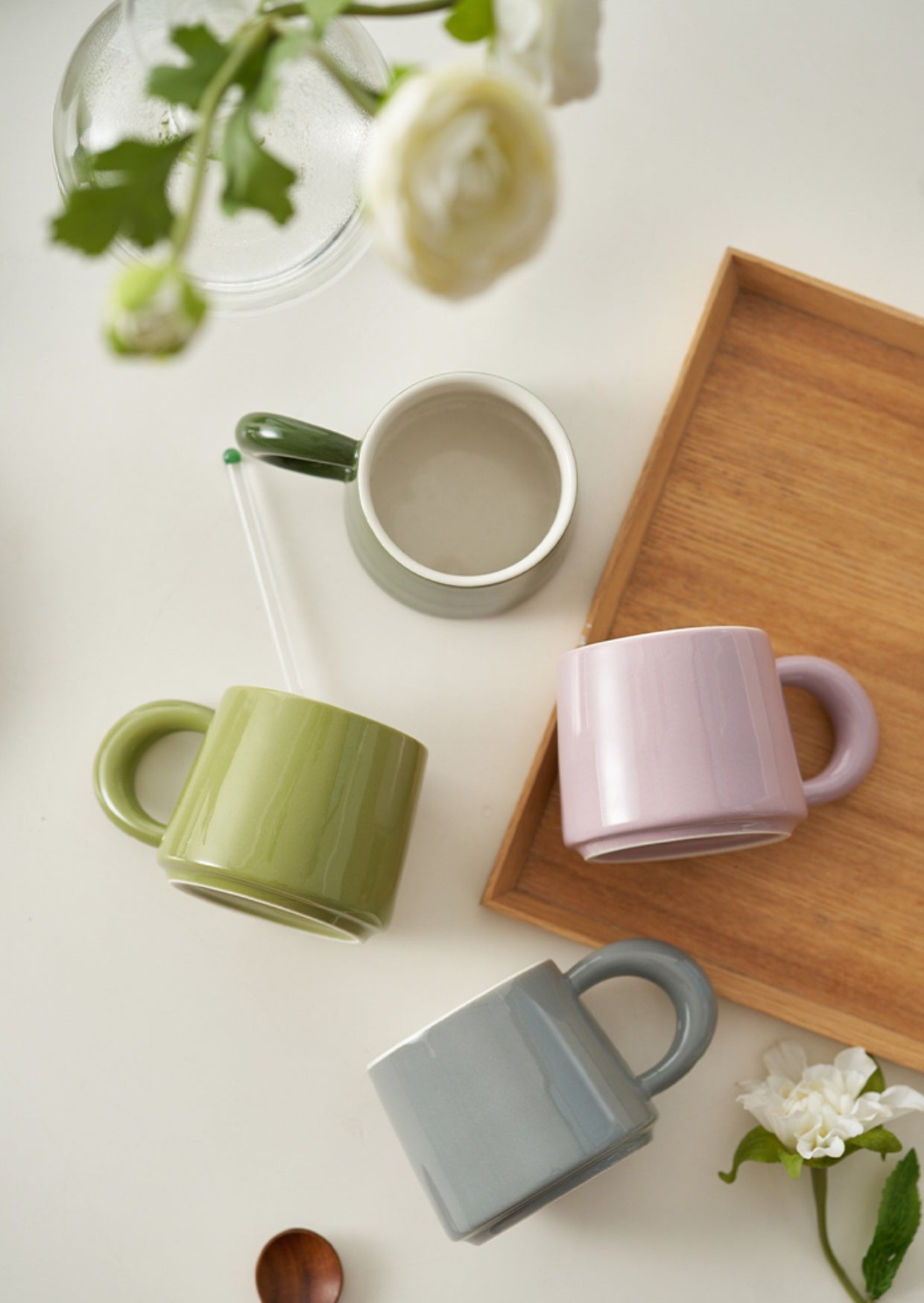 Pure Color Ceramic Coffee Mugs for Home - PeauleyHome