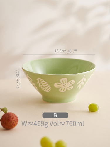 Delicate Floral Ceramic Bowls Plates New Arrival - PeauleyHome