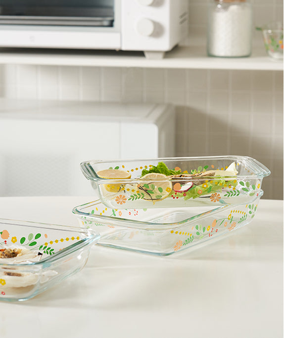 Fish Tray Rectangular Glass Plates - PeauleyHome