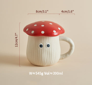 Adorable Mushroom Cartoon Ceramic Tablewares Bowls Plates Mugs Spoon - PeauleyHome