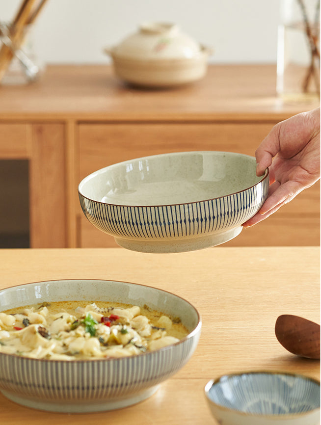 Classy Ceramic Large Soup Dish Bowls - PeauleyHome