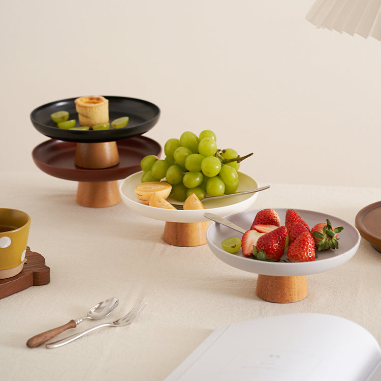 Original Modern Fruit Tray( plastic) with Wooden Support - PeauleyHome